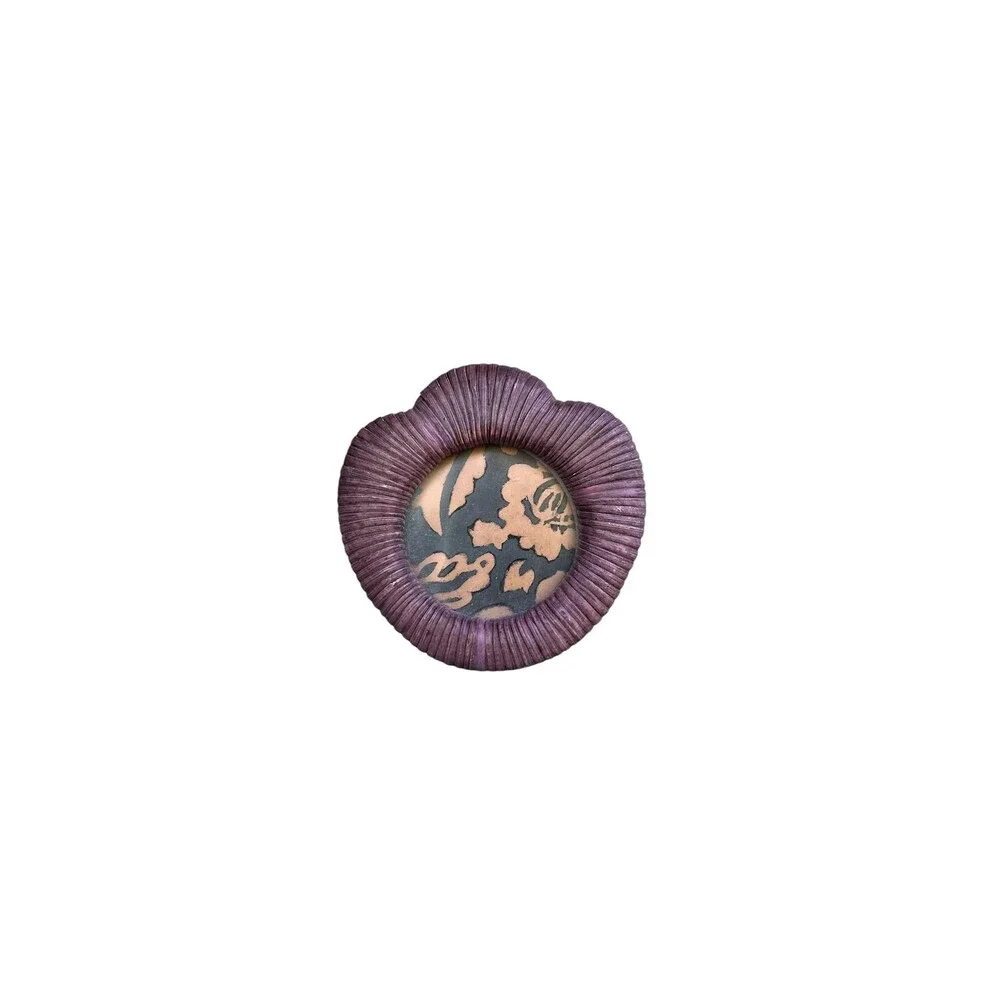 Vintage Charpente Purple Flower Picture Frame, 4.5